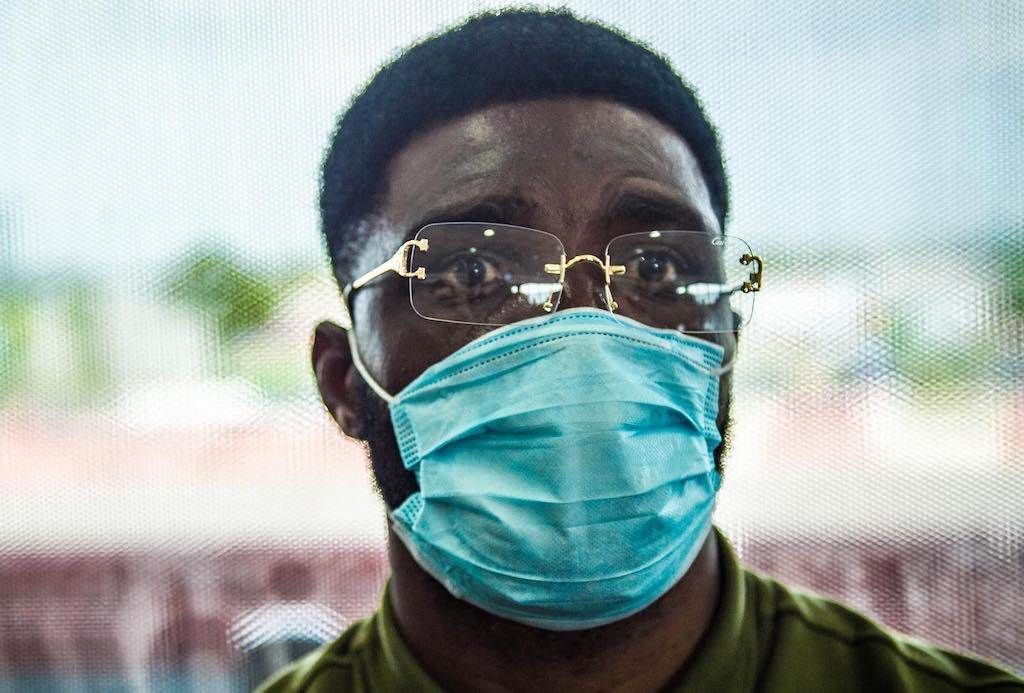 Daniel Akpeyi sporting trendy eyewear in his natur