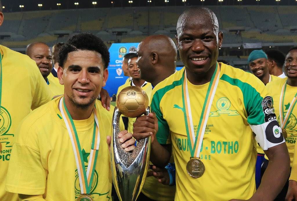 1. Hlompho Kekana (right) – 15 trophies: 8 x leagu