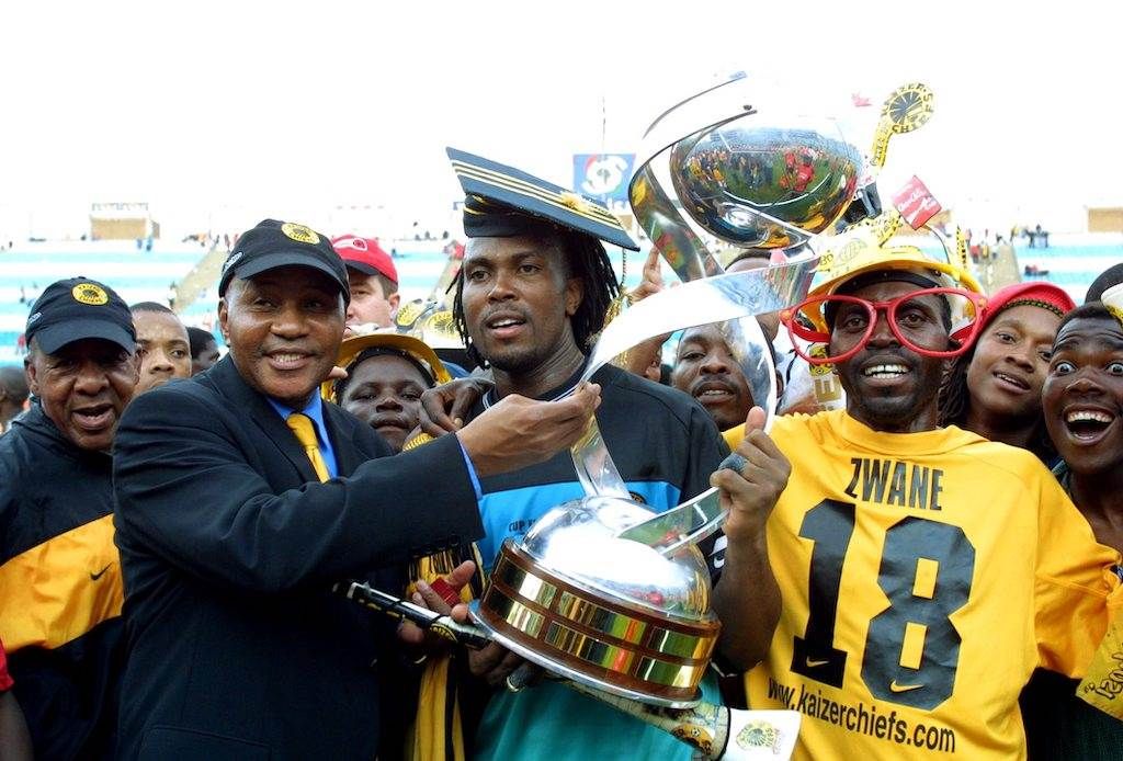 9. Brian Baloyi (centre) – 12 trophies: 3 x league
