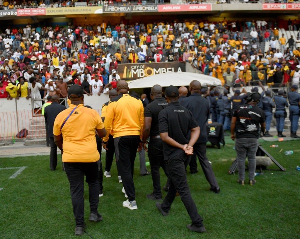 Molefe Ntseki, coach of Kaizer Chiefs, being prote